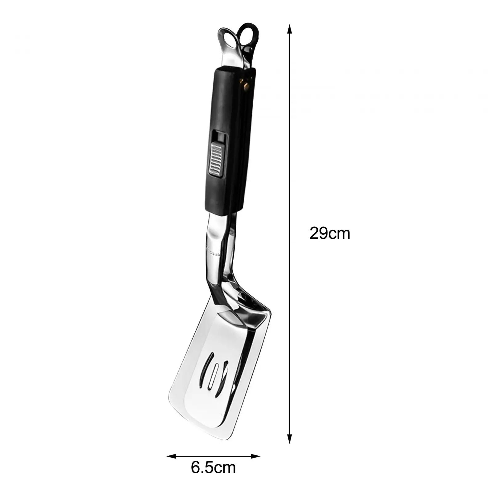 Duo-Grip Stainless Steel Spatula Tongs – Slotted Grill & Steak Clamps