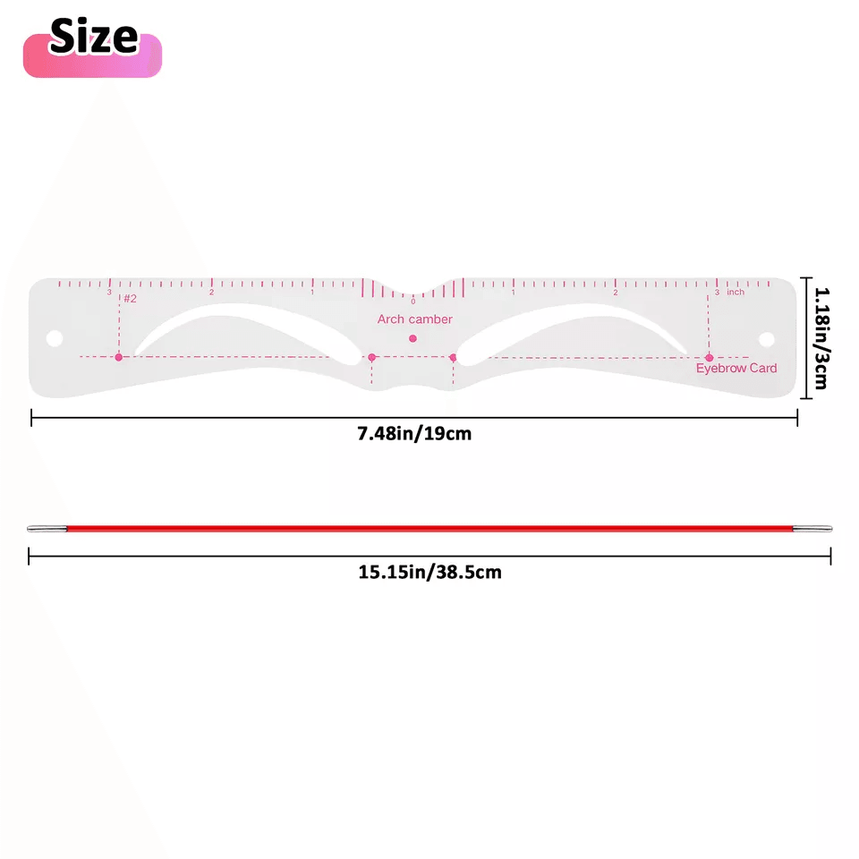 Eyebrow Stencils Shaping Kit, Reusable Grooming Template Makeup Tool Set
