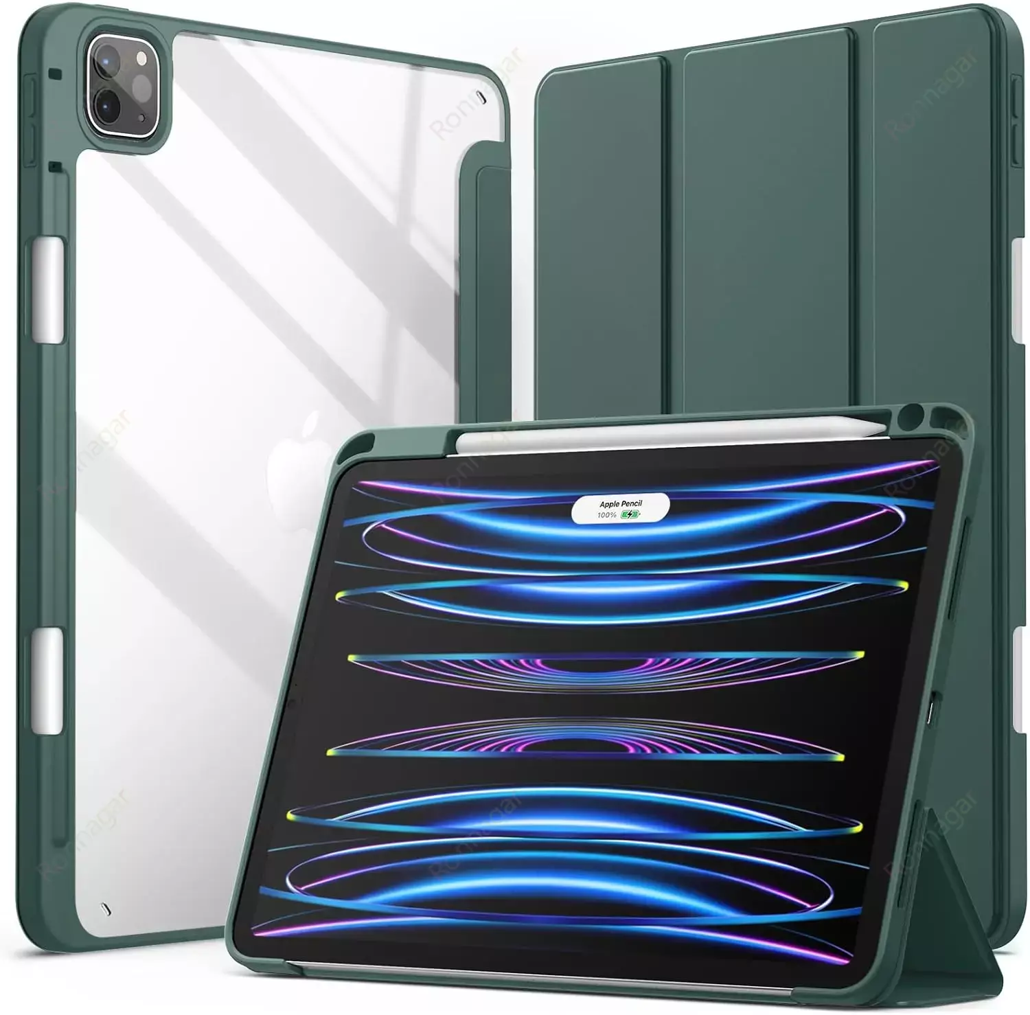 Universal iPad Air case with Magnetic Stand Cover & Stylus Loop