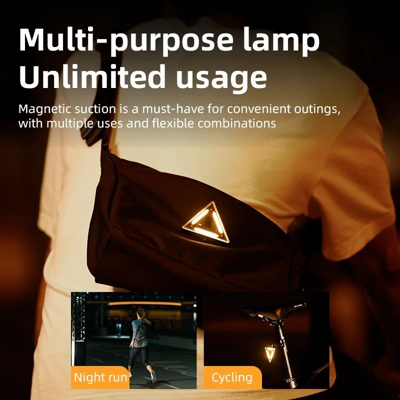 Triangle Bicycle Tail Light Safety Warning Light for Cycling