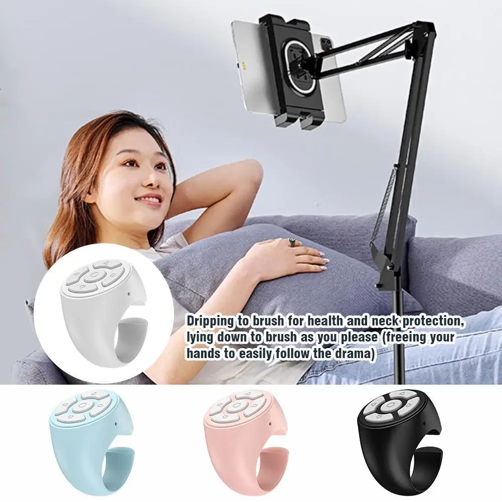 Bluetooth Ring Remote for Phone & Tablet - Page Turner + Camera Shutter Controller