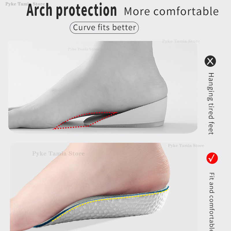 Orthopedic Height Increase Insoles with Arch Support for All-Day Comfort