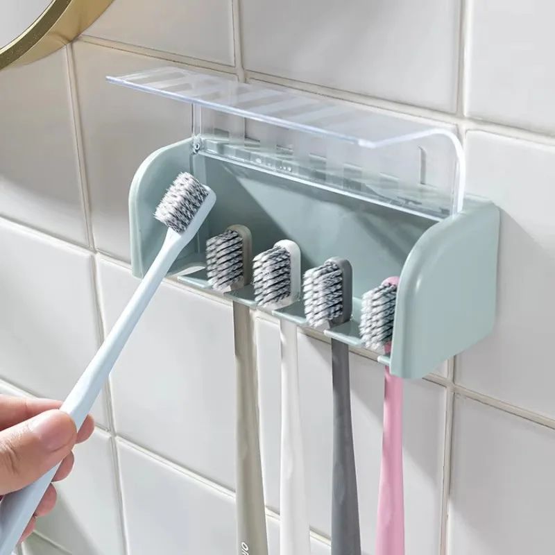 Punch-Free Toothbrush Holder with Cover