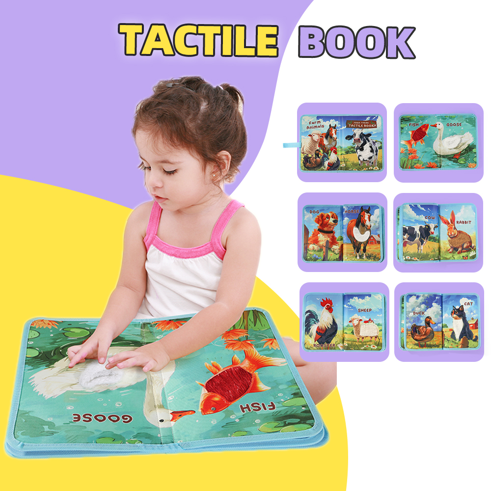 Interactive 3D Children's Cognitive Books, Animal Farm Touch & Learn Educational Books