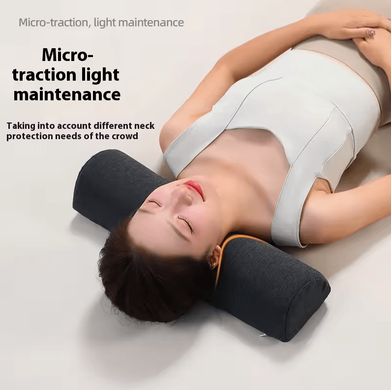 Cervical Contour Support Memory Foam Pillow – Traction Neck & Shoulder Relaxing Ergonomic Sleep Pillow
