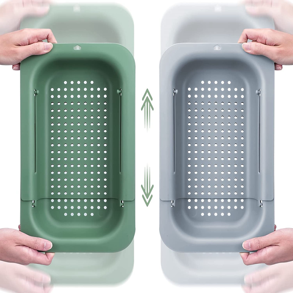Collapsible Home Colander Over the Sink for Kitchen Use, Strainer Basket for Vegetables, Fruits, Pasta