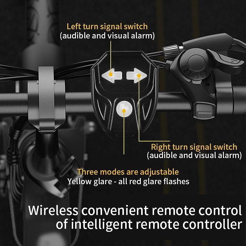 Wireless Bicycle Turn Signal Taillight with Remote Control