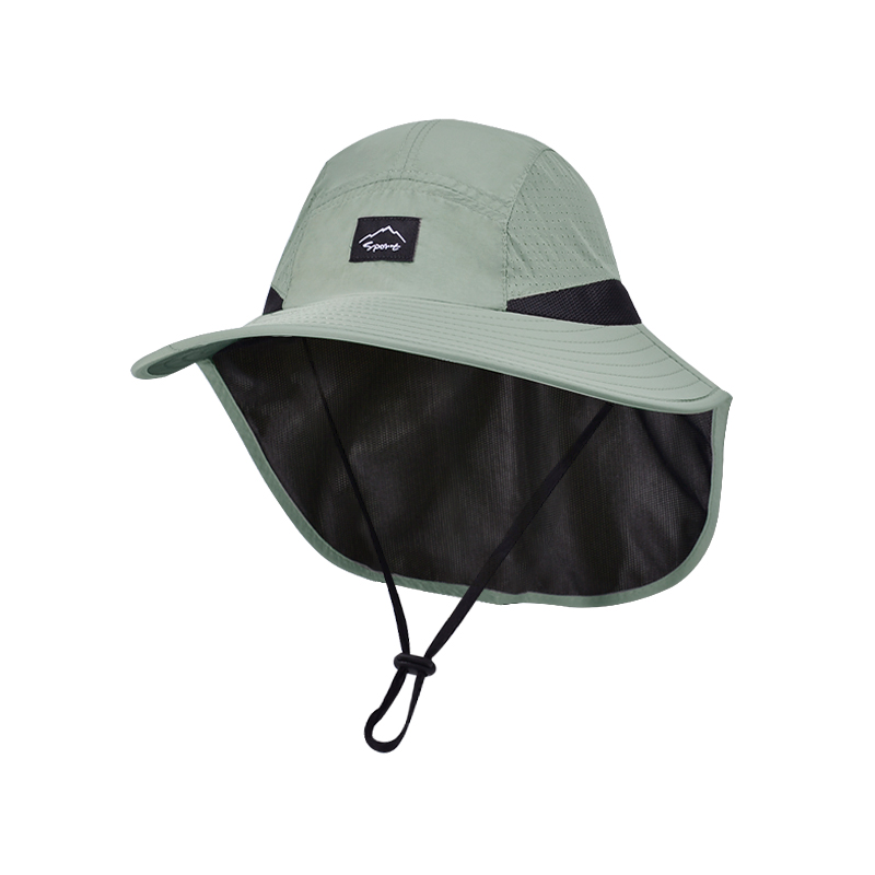 Unisex Xinbaoguan 9249 Summer Fisherman Hat, Large Brim, Quick-Dry Polyester Sunshade with Shawl Design