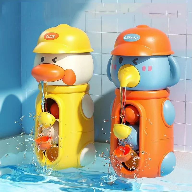 Baby Shower Bath Toys, Waterwheel Spinner with Suction Cup Rotatable, Water Play Fun Toys for Kids Toddler Bathroom