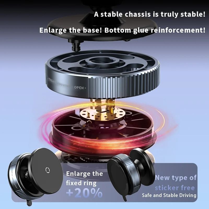 Mechanical Vacuum Magnetic Car Phone Holder for Car Gym Kitchen Stand
