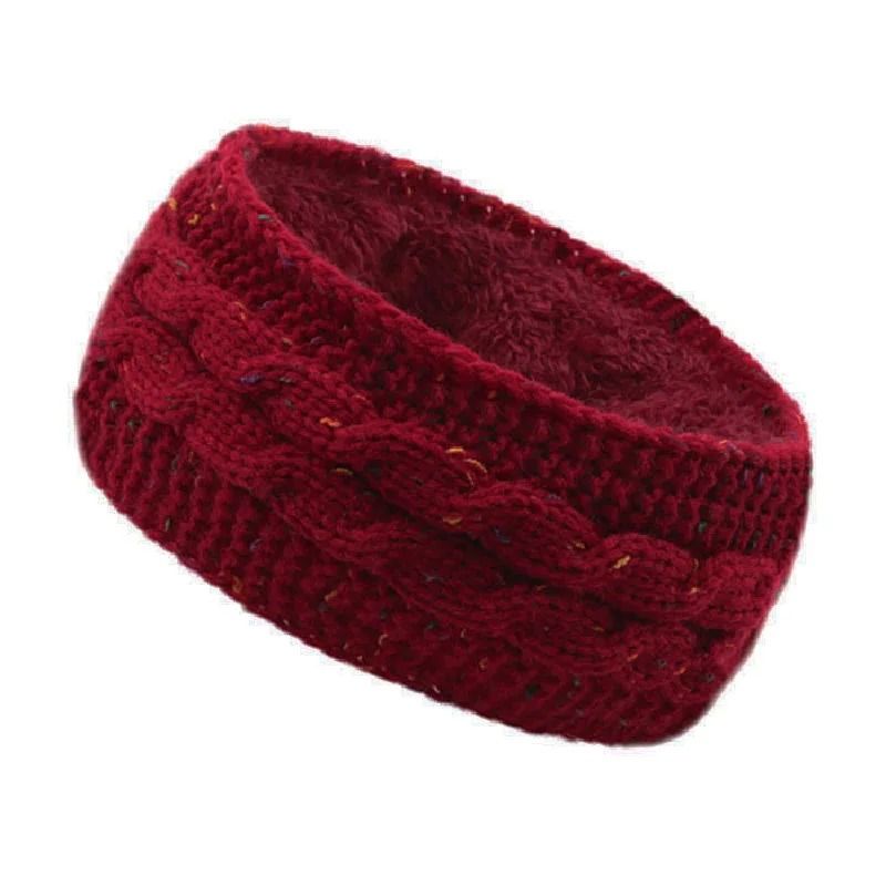 Velvet-Lined Thermal Knitted Winter Headband