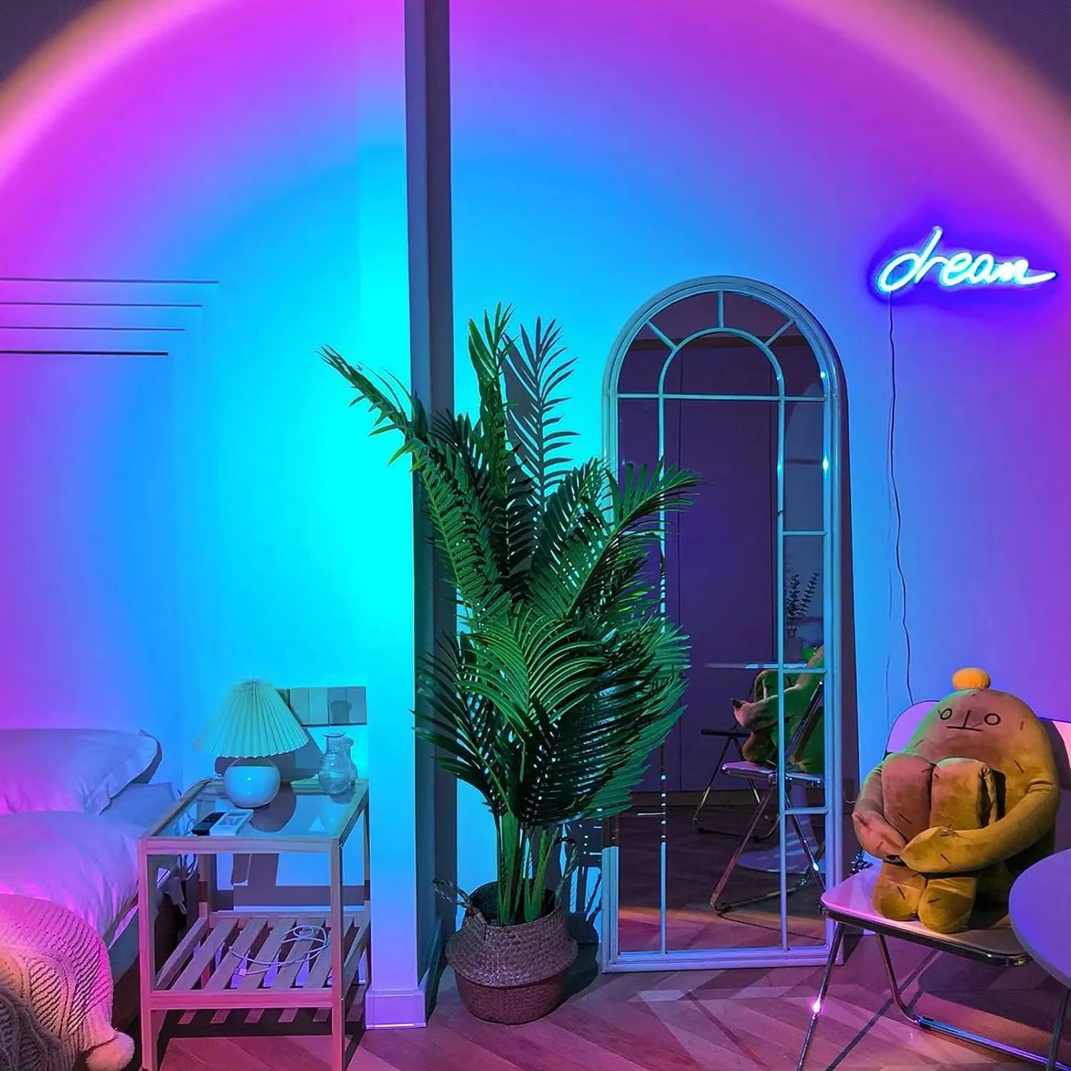 USB Room Photo Atmosphere Light with Sunset Projection LED Mood Lamp