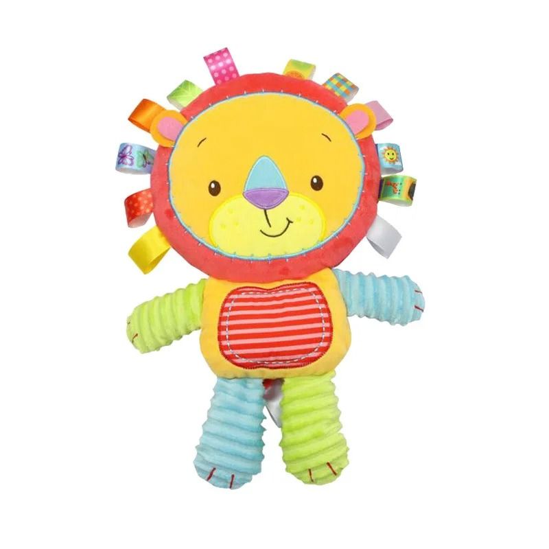 Baby Elephant Lovey Plush Sensory Toy with Rattle and Bell