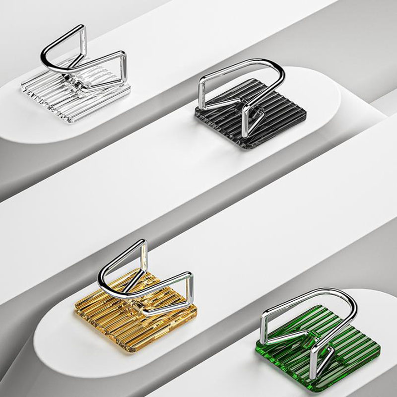 Acrylic Sink Caddy Organizer, Sink Sponge Holder, Adhesive Storage Hook for Sponges, Brushes, Chopping Board