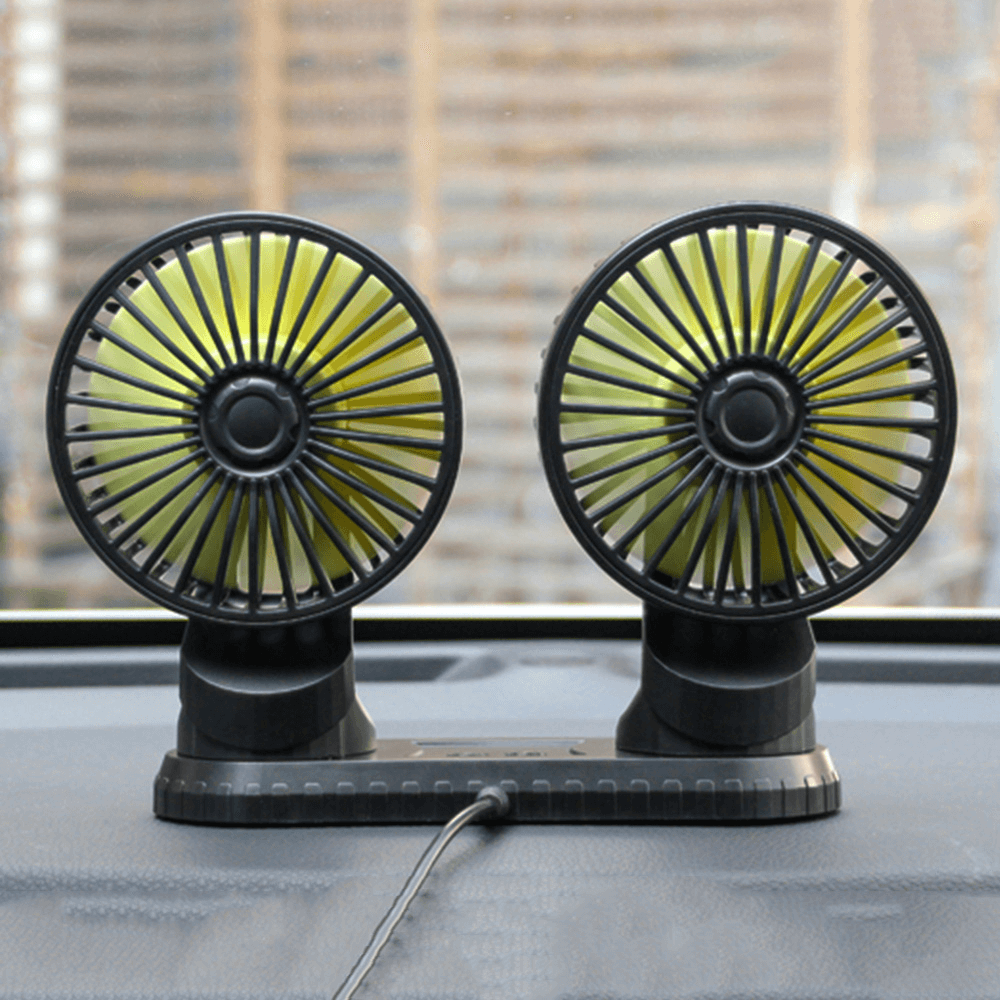 360 Degree Rotatable Car Cooling Dual Fan