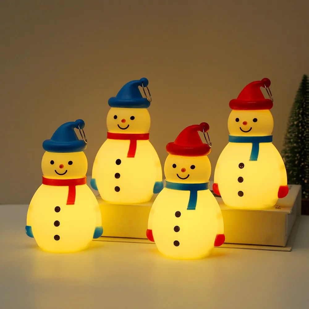 Cute LED Glowing Snowman Christmas Tree Hanging Ornament