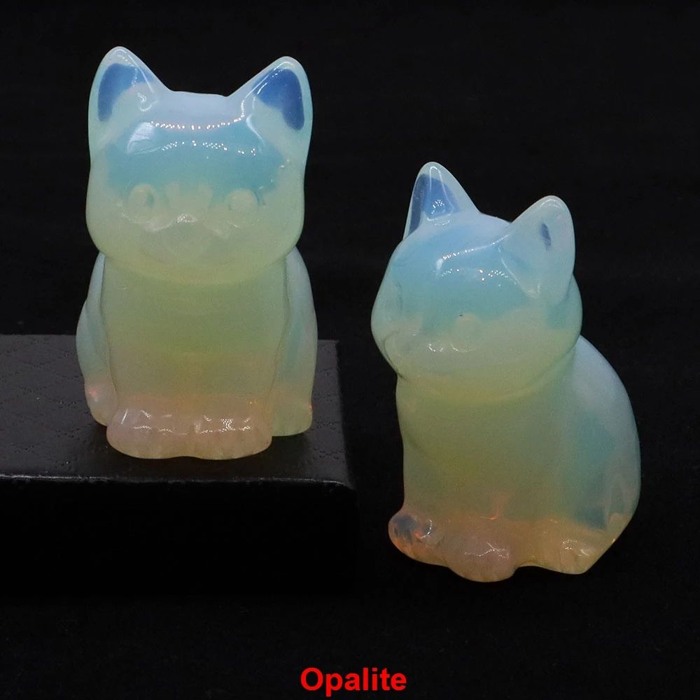 Amethyst Crystal Cat Statue