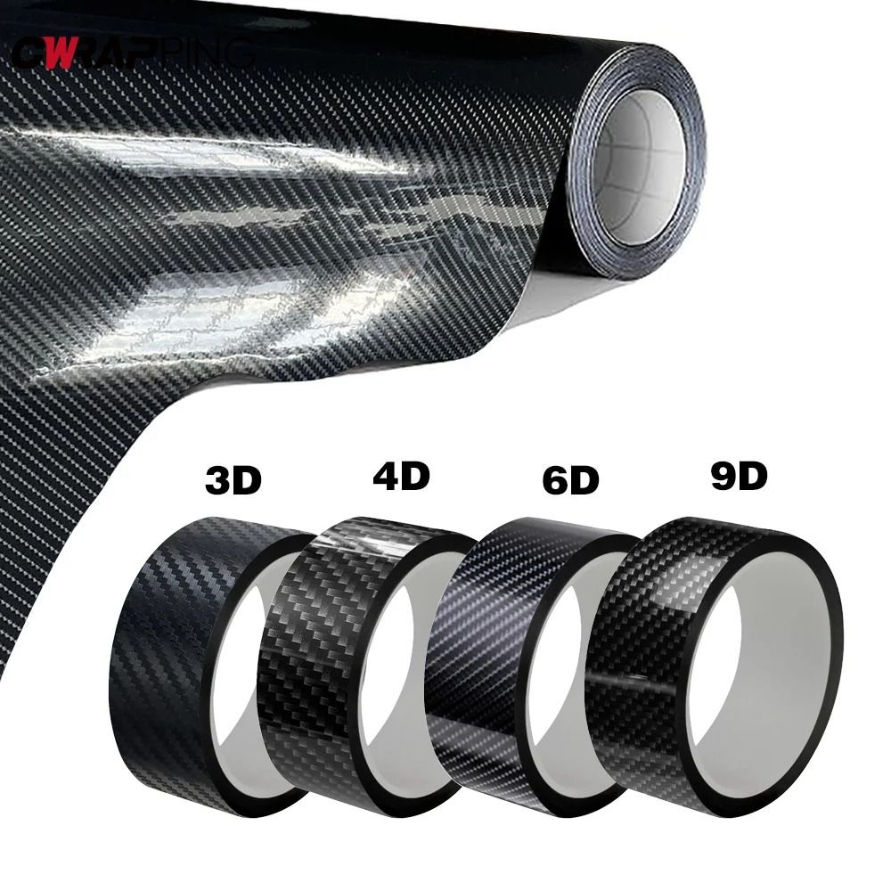 Carbon Fiber Vinyl Wrap Sticker Self Adhesive Waterproof Car Protection Film