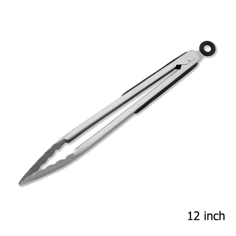 Premium LMETJMA Stainless Steel Kitchen & BBQ Tongs – (Non-Slip, Heat-Resistant Grill & Salad Tongs)