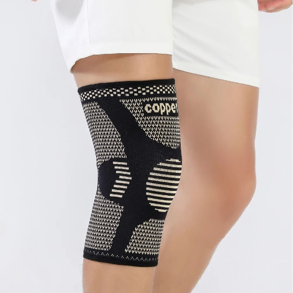 Copper Infused Knee Compression Sleeve for Arthritis Support and Sports Pain Relief