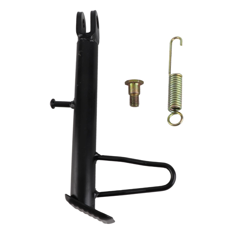 Black Dirt Bike Stand, Iron Motorcycle Kickstand Nonslip with Spring Hardware for Foot Support