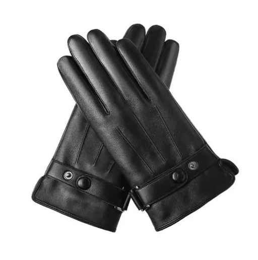 ThermaDrive Mens Leather Winter Gloves – Windproof Touchscreen Gloves for Driving