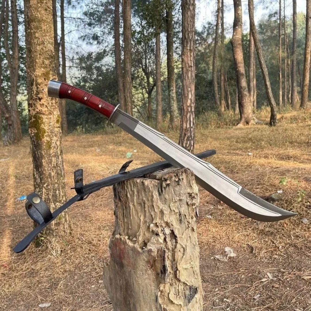 Carbon Steel Fully Forged Sword Full Tang Tactical Machete Sword Viking Camping