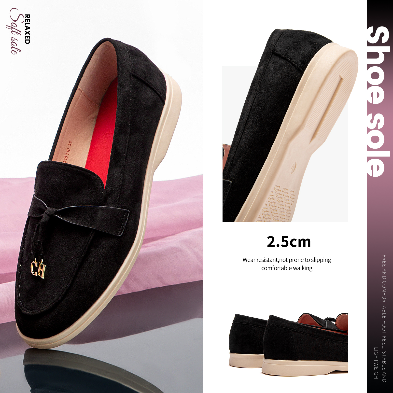 New Anti Velvet Single Shoes for Women, Autumn Women's Flat Shoes, Classic Round Head Loafers for Casual Wear