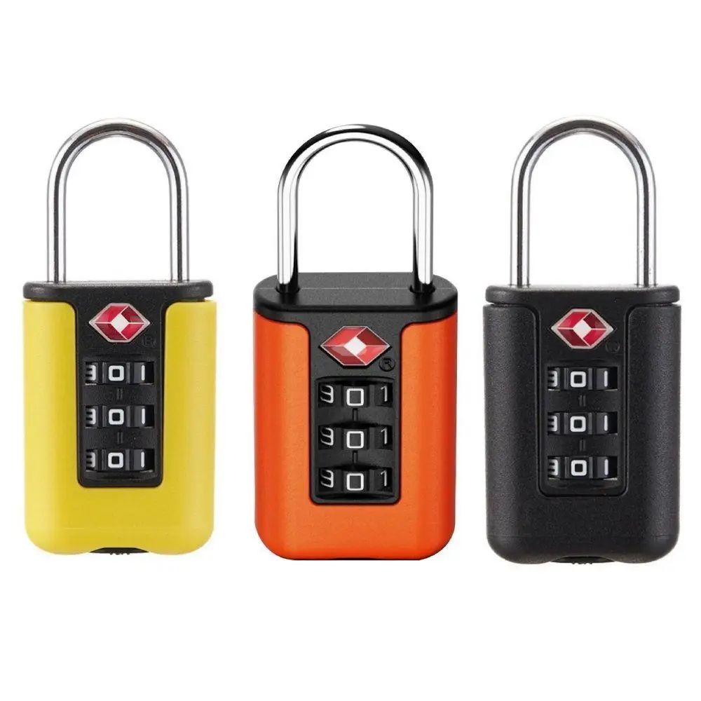 TSA-Approved 3 Digit Combination Luggage Lock | Travel Suitcase Password Padlock for Bags, Locker, Cabinet, Anti-Theft