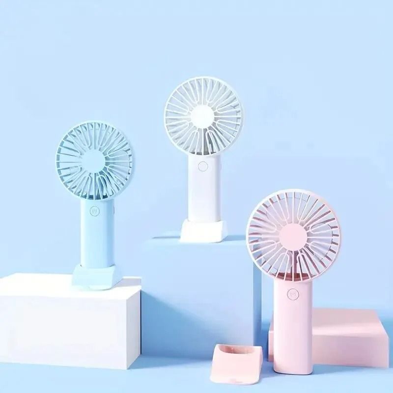 Mini USB Charging Handheld and Desktop Fan with Phone Holder