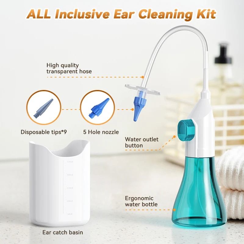 ClearFlow Manual Ear Irrigation Kit Safe Ear Wax Removal System
