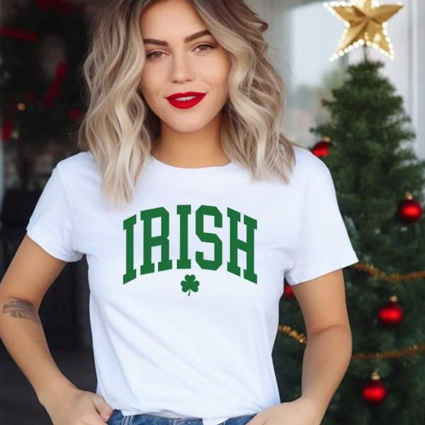 Irish Clover St. Patricks Day Shirt | Womens Lucky Shamrock Graphic Tee Cute Holiday Outfit