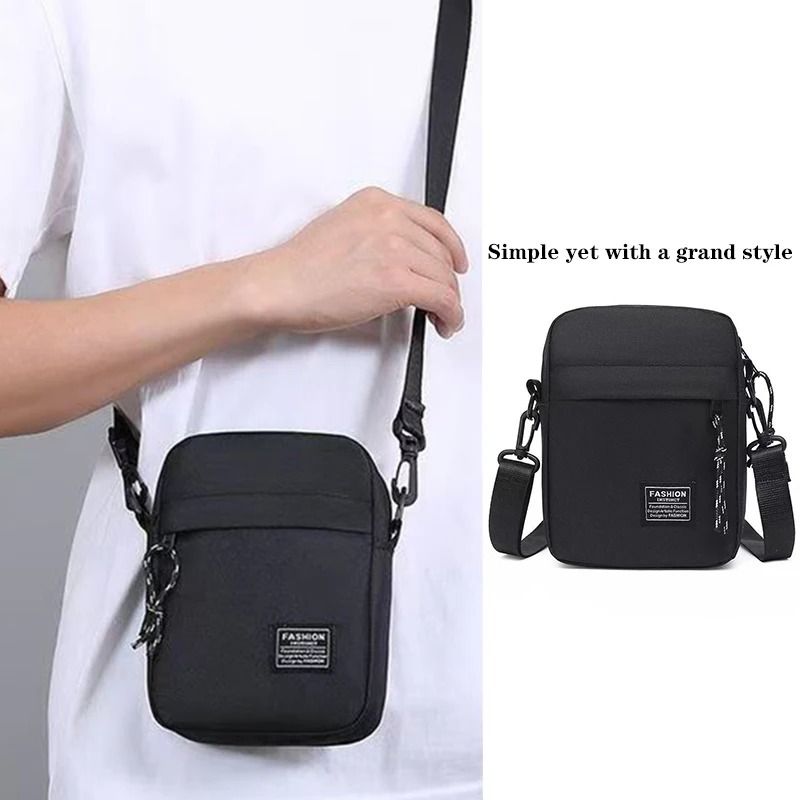 Nylon Crossbody Bag Mens Shoulder Bag Lightweight School Messenger Everyday Sling