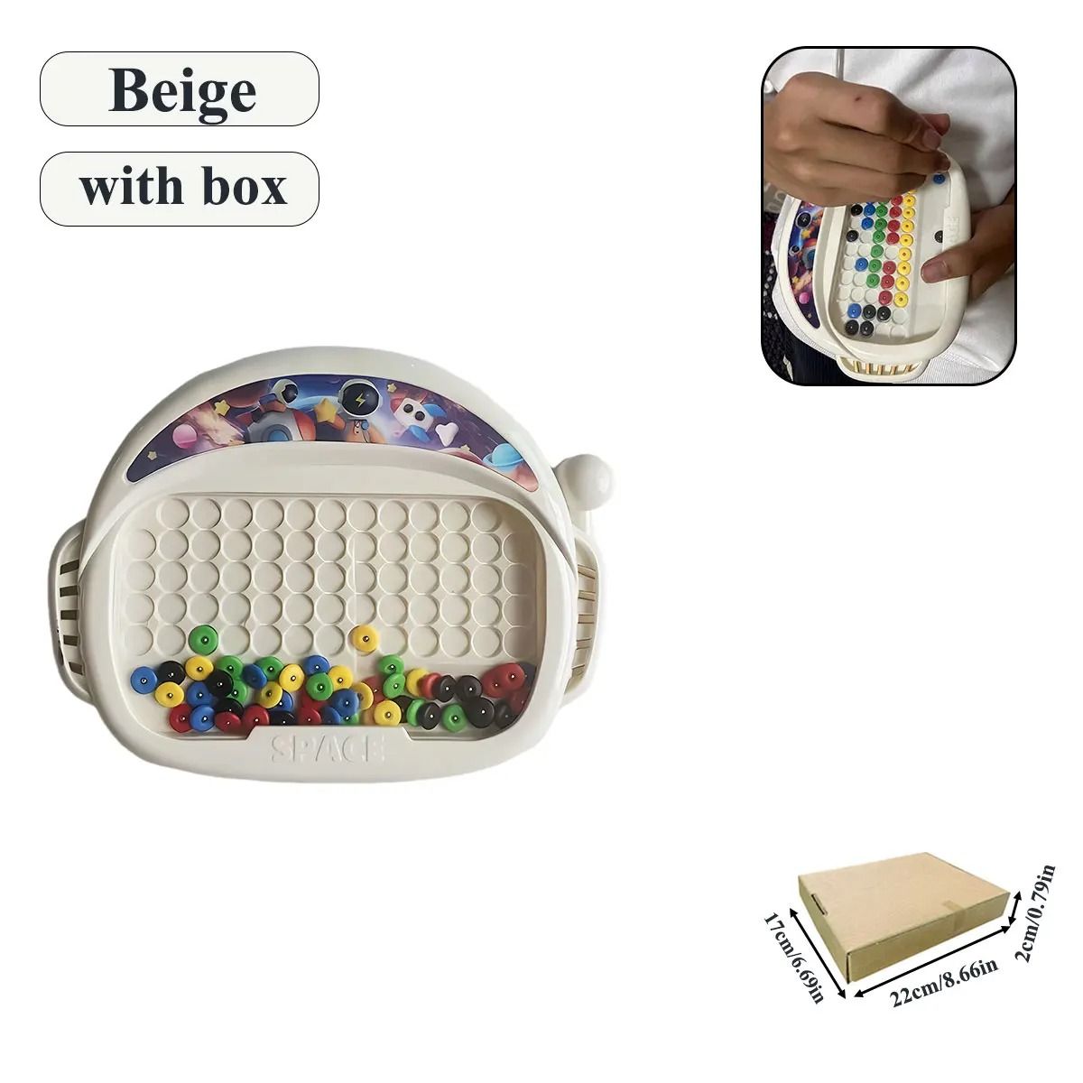 Childrens Magnetic Doodle Drawing Board Educational Toy with Pen and Beads