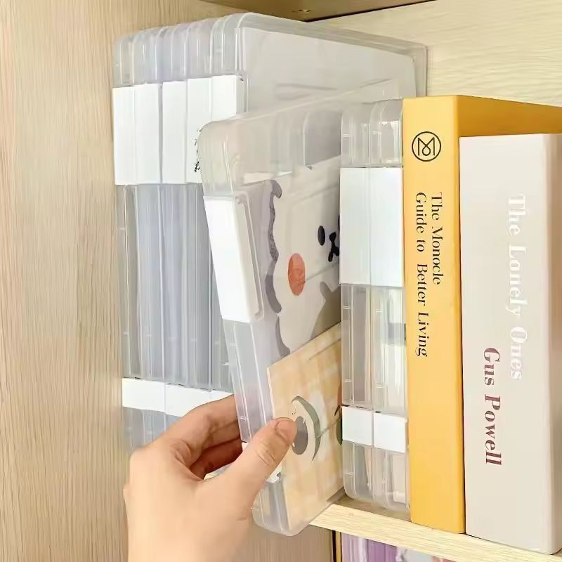 Clear A4 Document Storage Box – Transparent File Case for Office & Home