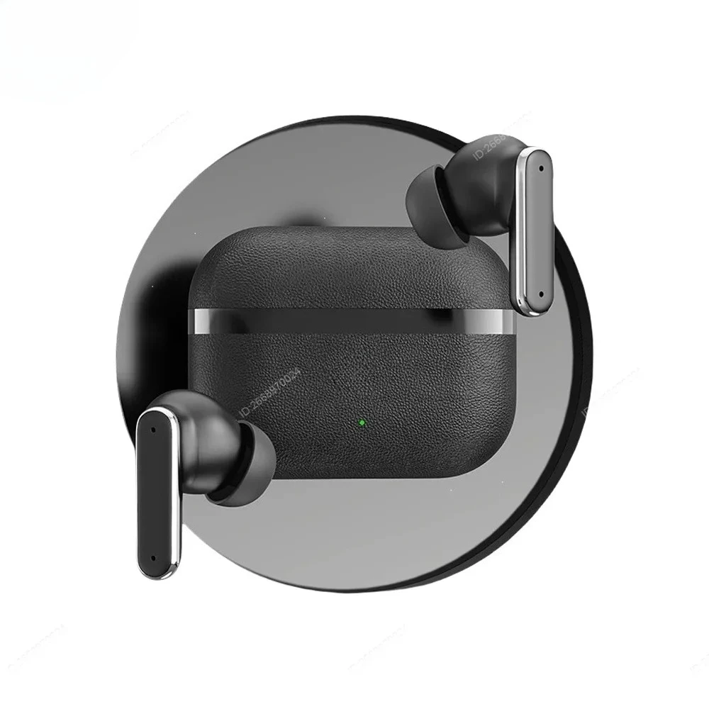 LeatherTouch Wireless Bluetooth Earbuds with Noise Cancellation & Long Battery Life