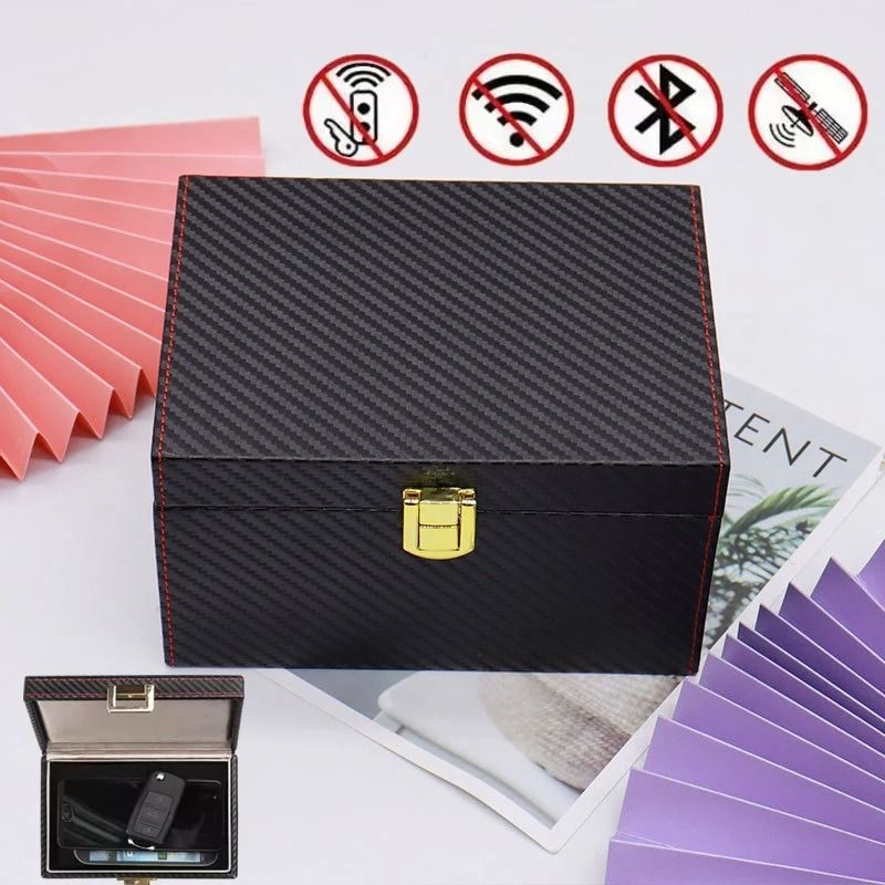 RFID Signal Blocking Storage Box for Car Keys Cards and Phones