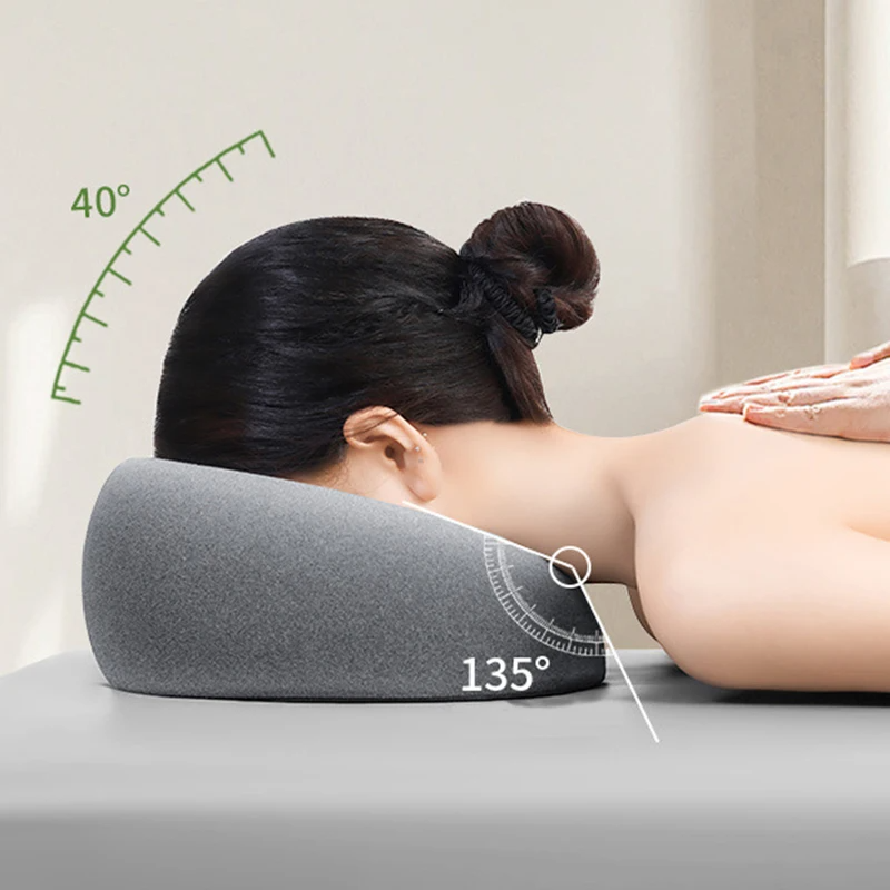Ergonomic Face Down Pillow Memory Foam Prone Pillow for Massage Therapy and Comfortable Face Down Rest