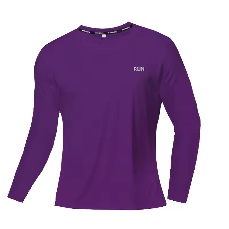 Mens Ice Silk Long Sleeve T-Shirt – Quick-Dry Breathable Sun Protection