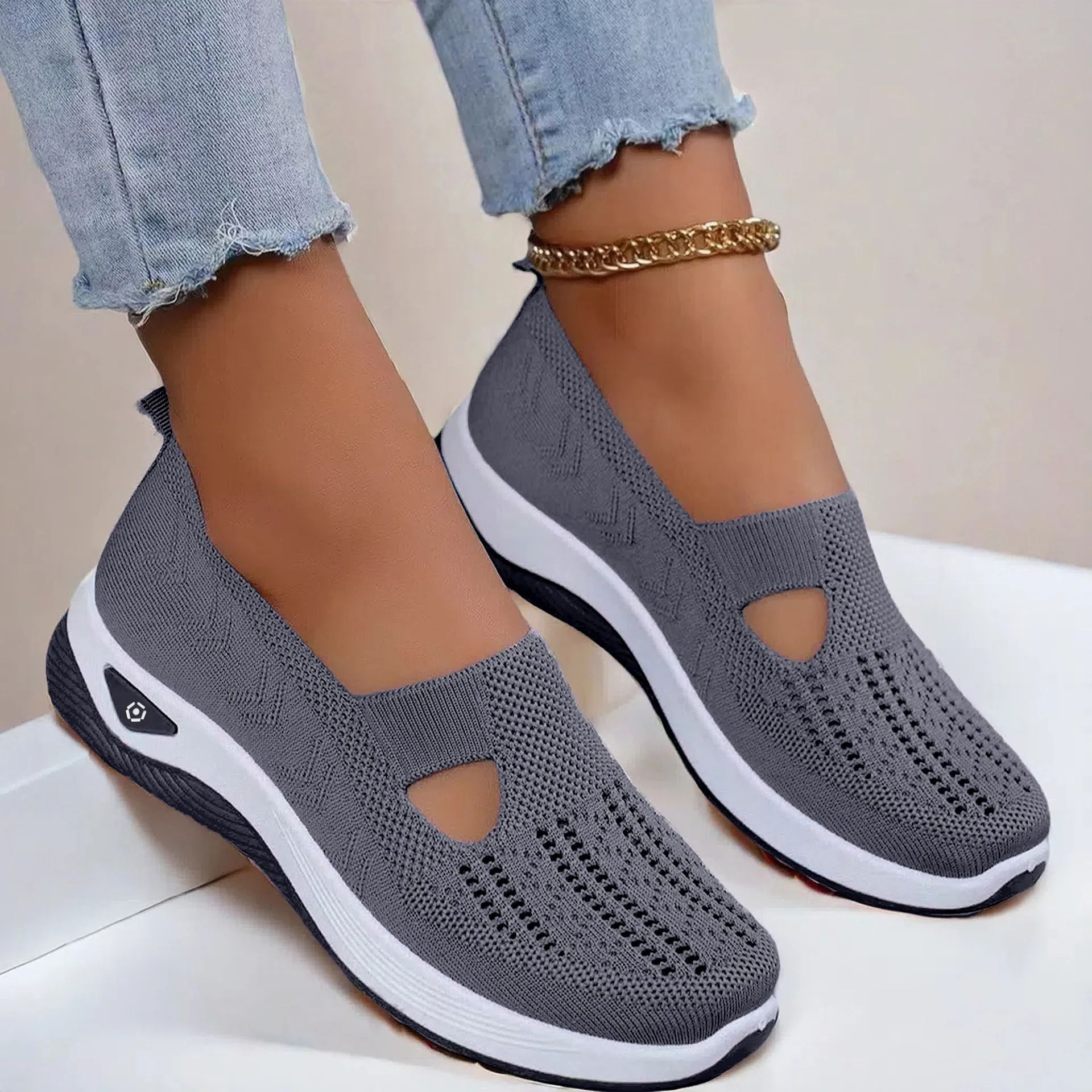 Summer Women Breathable Anti Slip Soft Bottom Casual Walking Shoes