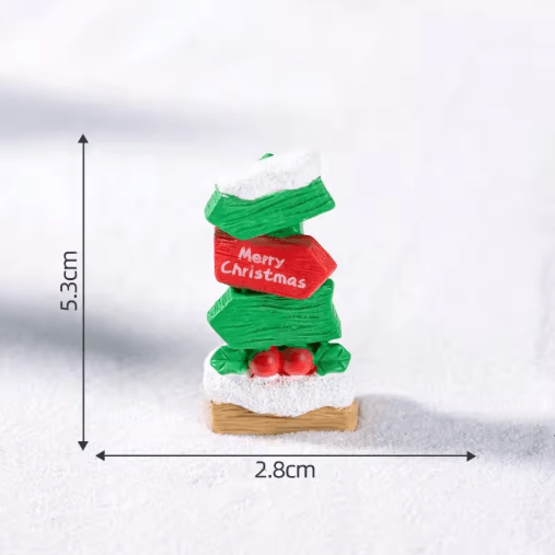 Miniature Road Sign Fairy Garden Decor – DIY Micro Landscape Dollhouse Accessories Set