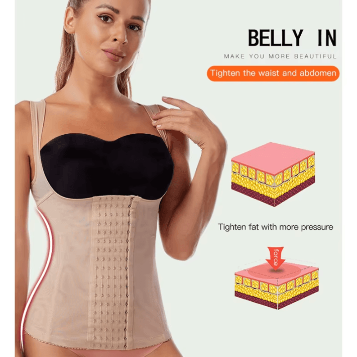 Postpartum Waist Trainer – Womens Tummy Slimming Corset and Body Shaper