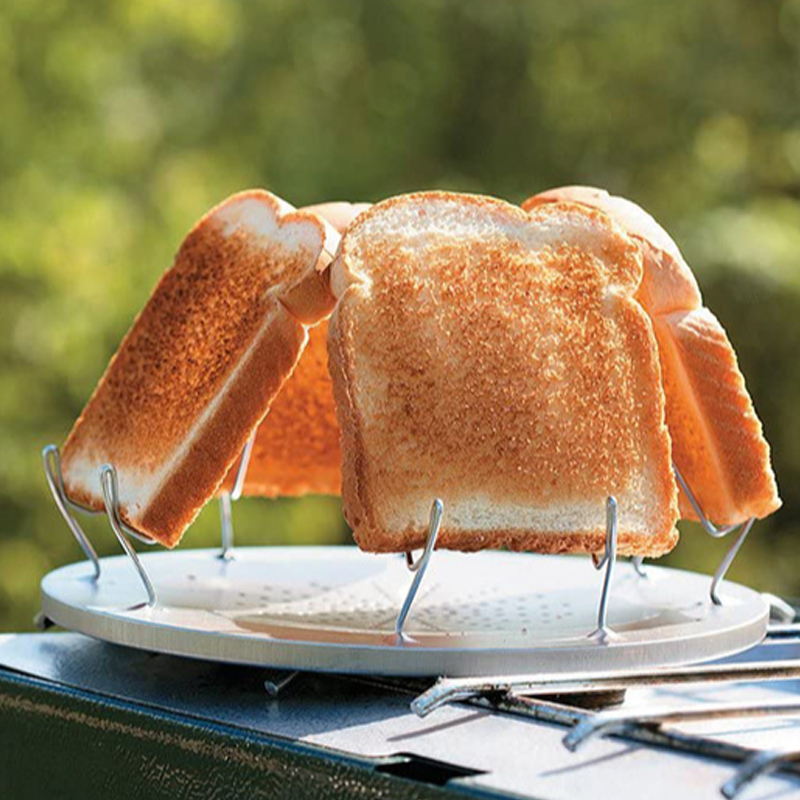 Simple Portable Stainless Steel Toast Rack Outdoor Camping Toaster