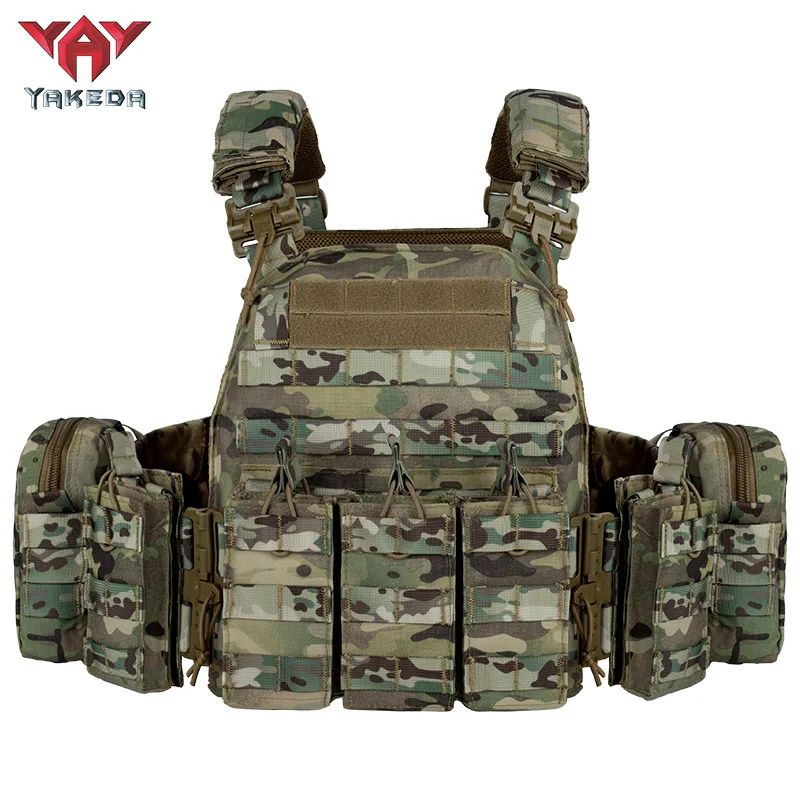 YAKEDA Quick-Release Tactical Training Vest – Breathable, Wear-Resistant MOLLE Expandable Vest