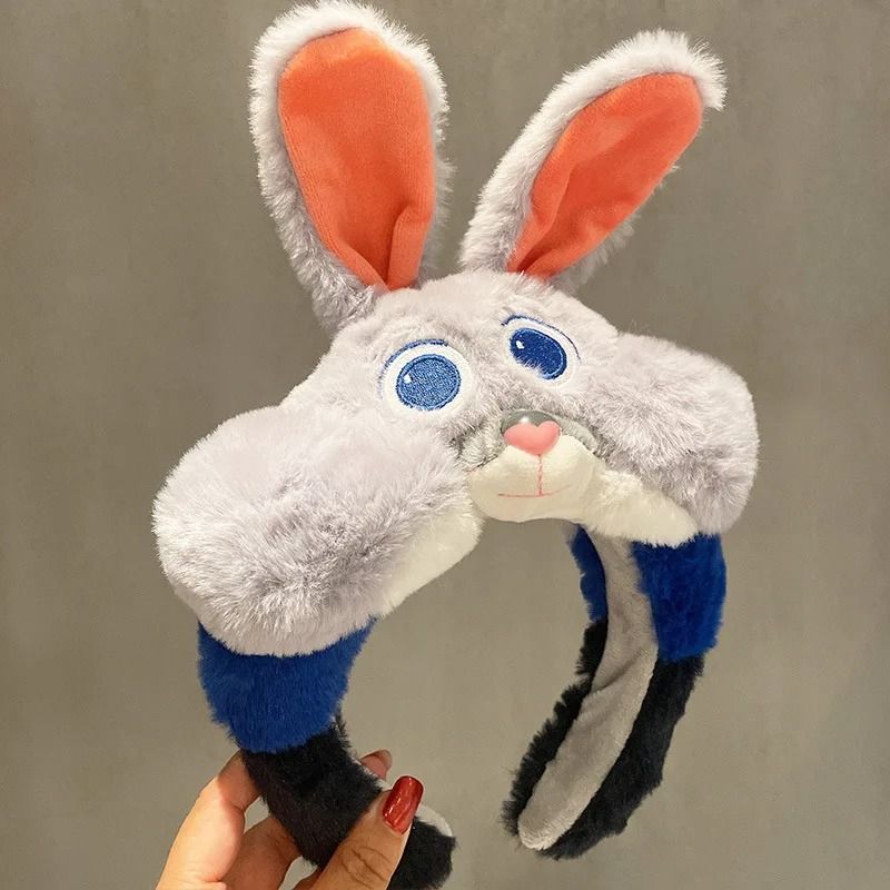 Disney Character Plush Hair Hoop – Cartoon Winnie & Strawberry Bear Face Wash Headband