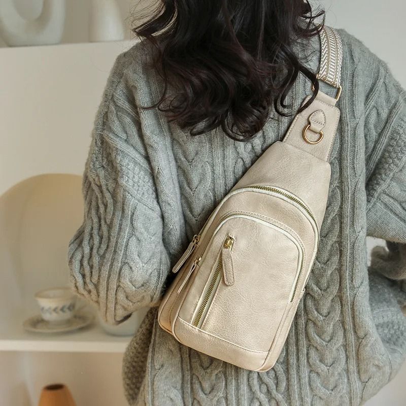 PU Womens Chest Bag Single Shoulder Crossbody