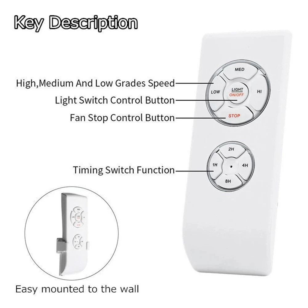 Universal Ceiling Fan Lamp Remote Control Kit with Timing and Wind Speed Adjustment