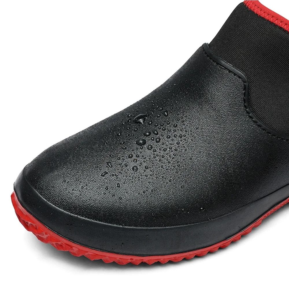 Anti Slip Rubber Rain Shoes Short Tube Waterproof Kitchen Garden Car Wash Fishing Shoes