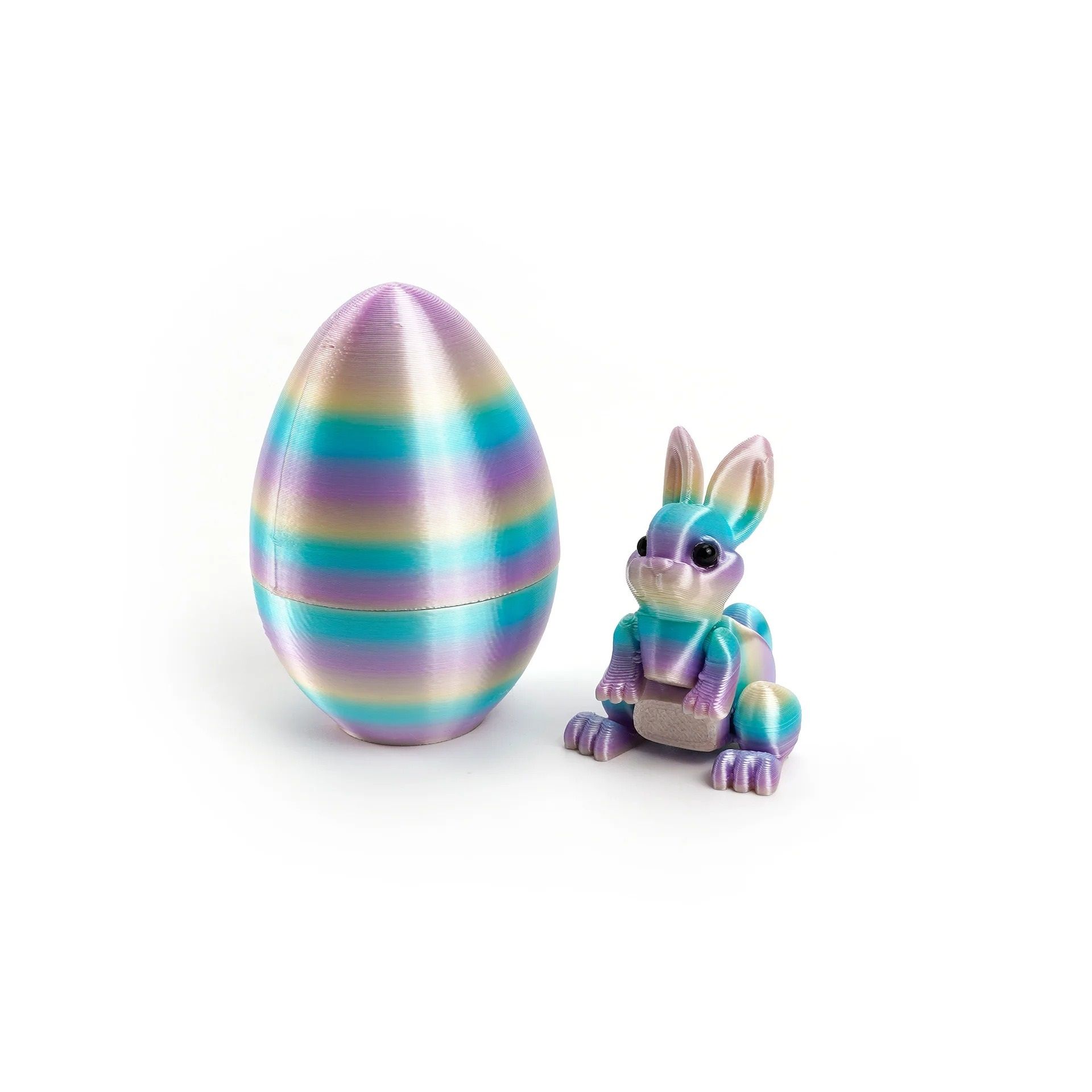 Architectural 3D-Printed Easter Rabbit Figurine