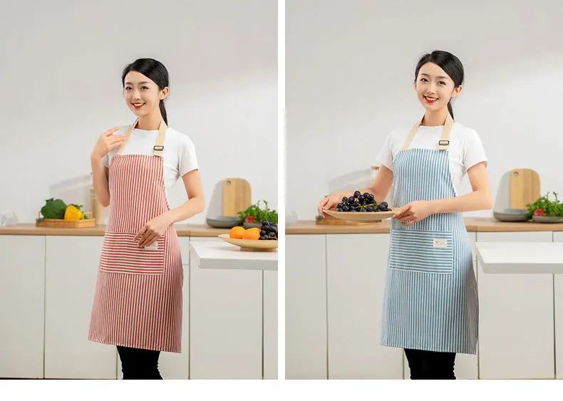 Striped Cotton Japanese Style Apron